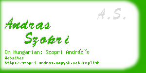 andras szopri business card
